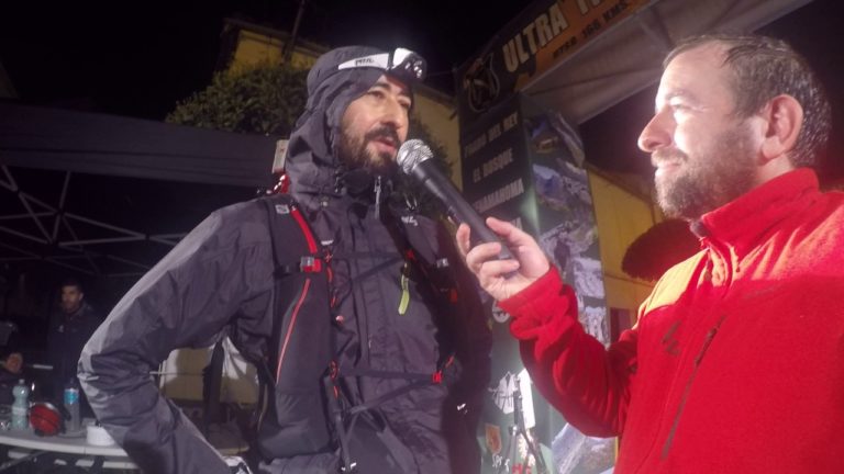 Manuel Ramón León tras cruzar meta en Sierras de Bandoleros