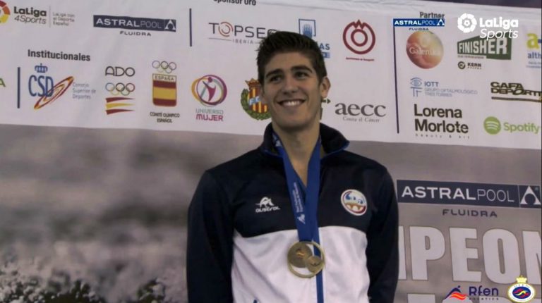 Javier Chacón, campeón de España en 200 metros mariposa