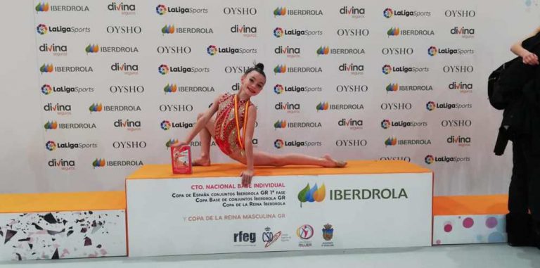 Rocío Roldán, una alevín campeona de España en gimnasia
